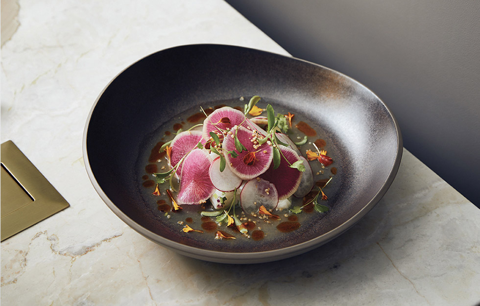 Air Canada Signature Suite dish in Toronto