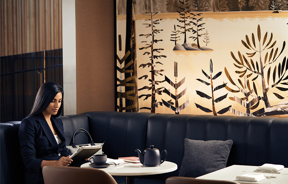 Air Canada Signature Suite quiet seating area in Toronto