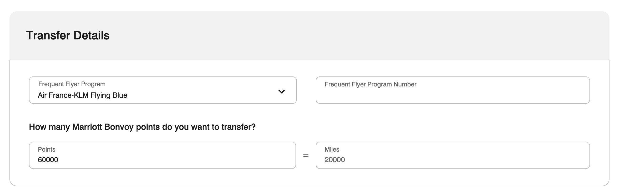 Transfer points from Marriott Bonvoy to Air France
